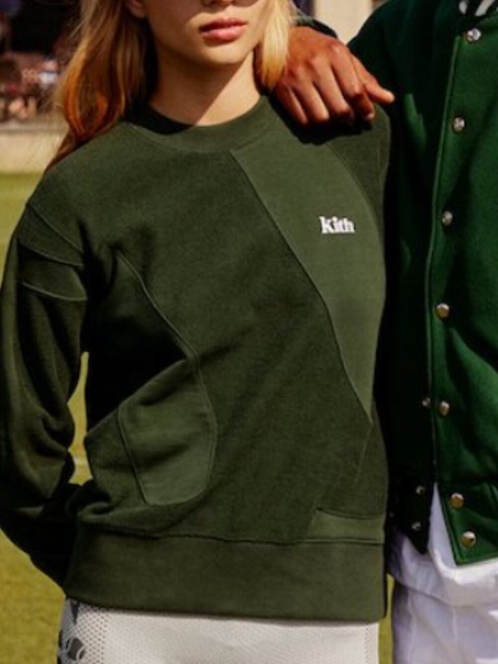 KITH FOR WILSON SEAMED ASHER CREWNECK AGATE GREEN M